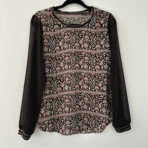 SCOTCH & SODA Printed Semi Sheer Top